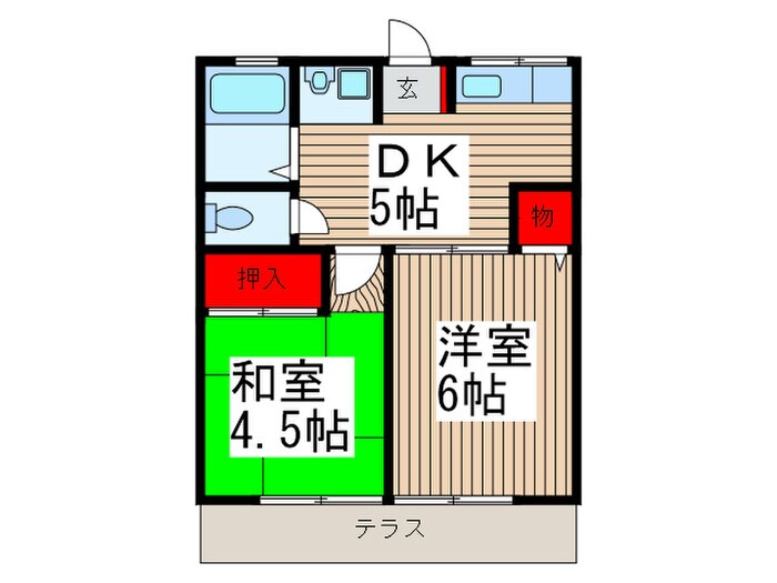 カメリア２の物件間取画像