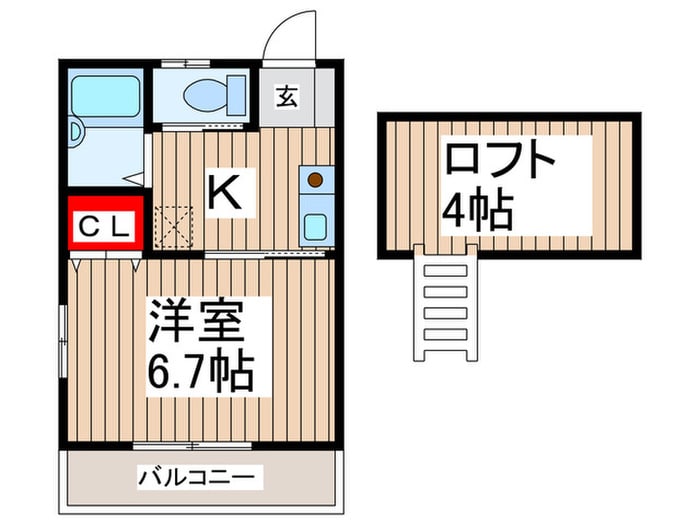 オレンジキャッスル越谷の物件間取画像