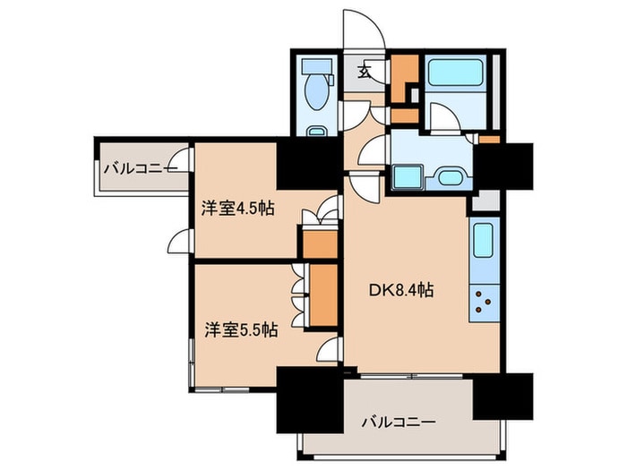 ザ・パークハビオ目白タワーの物件間取画像