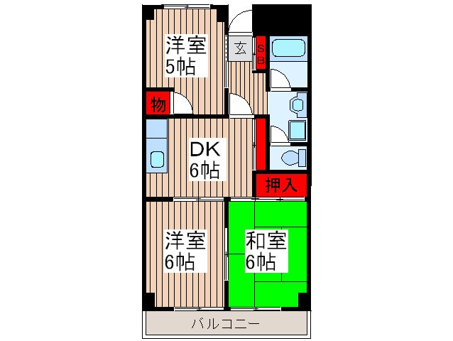 砂サンシャインシティ１番館の物件間取画像