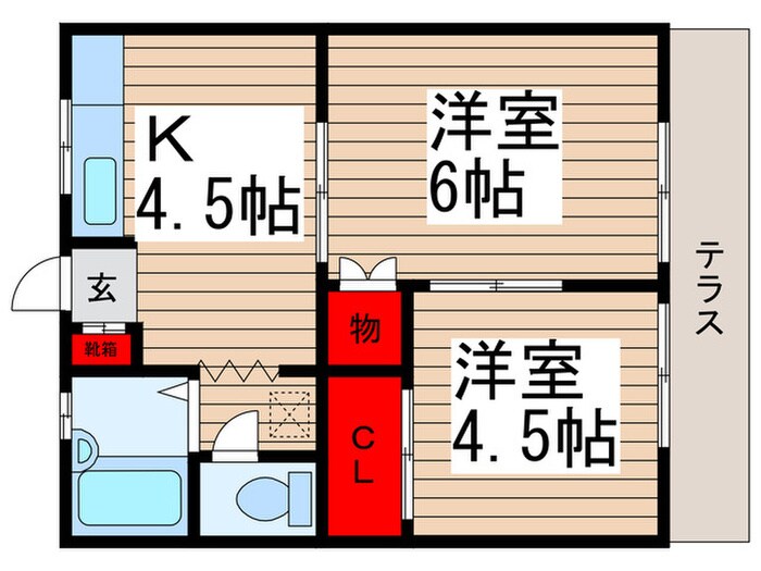 林田コーポの物件間取画像