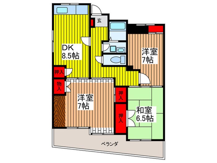 加藤コ－ポの物件間取画像