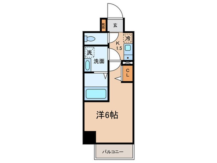 シエル白山B館の物件間取画像