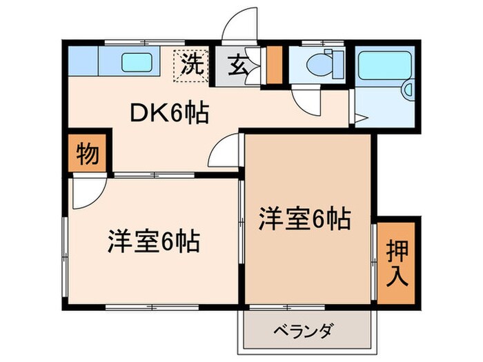 ウイングスⅡの物件間取画像