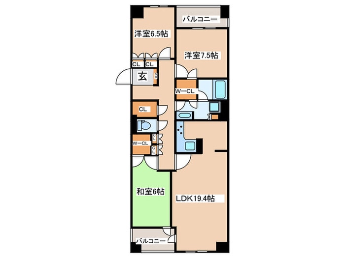 ﾗｲｵﾝｽﾞ浜田山ｾﾝﾄﾏｰｸｽ(606)の物件間取画像