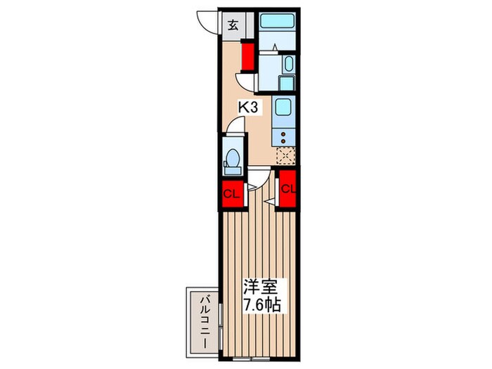 MELDIA新狭山Ⅱの物件間取画像