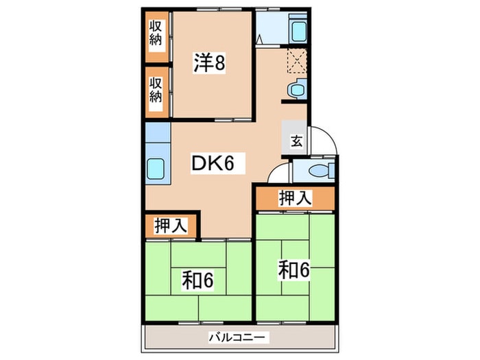 椿ハイツの物件間取画像