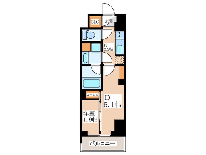 コンフォリア東新宿の物件間取画像