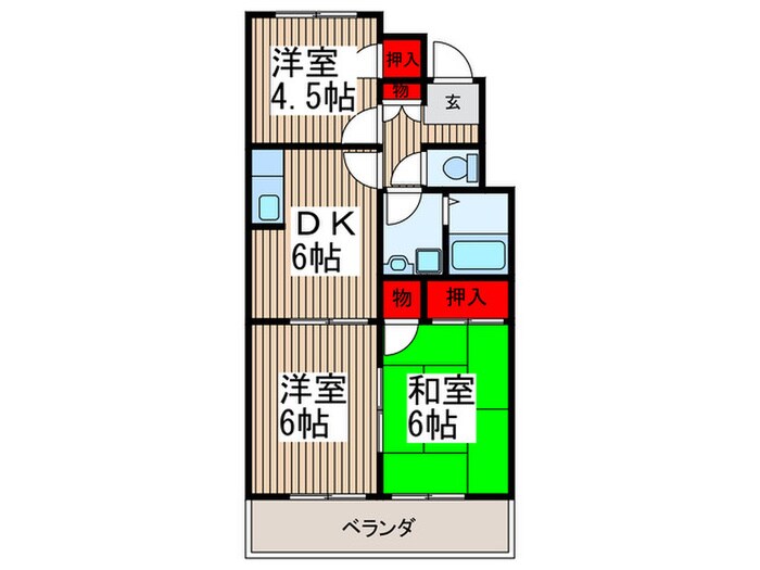 ファミリーハイツの物件間取画像