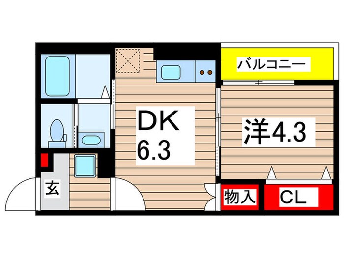 モンマール亥鼻Ⅰの物件間取画像