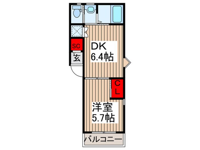 ハピネスアイル大成の物件間取画像
