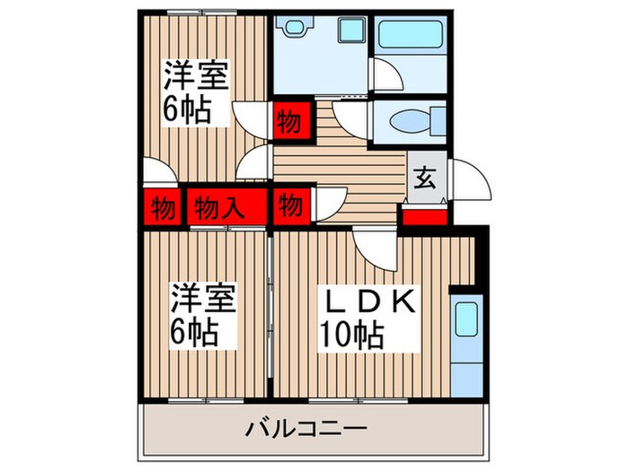 シャイニングフォールズの物件間取画像