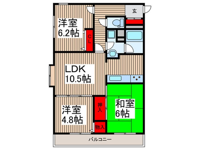 エスポワール蕨の物件間取画像