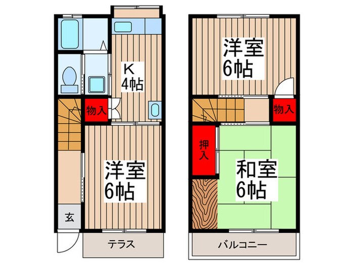 グレ－スコ－ト吉川　Ｃ棟の物件間取画像