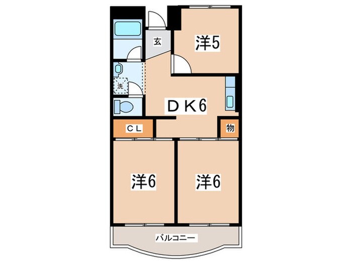 グリ－ンプラザ御園　Ⅱの物件間取画像