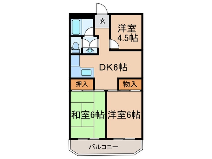 マロンパレスの物件間取画像