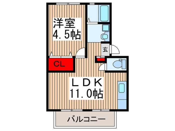 コーポ岩田の物件間取画像