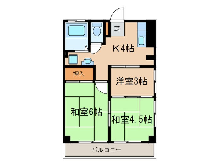 ハイツ藤の物件間取画像