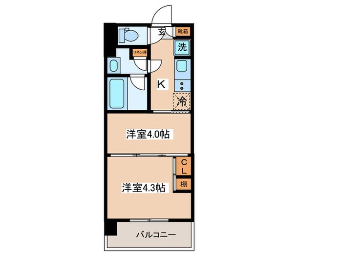 ガーラ・ヴィスタ大島（305）の物件間取画像