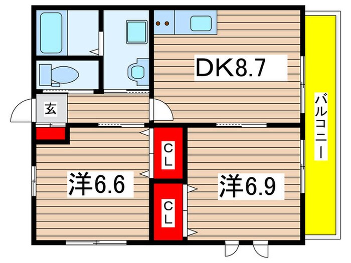 クレールの物件間取画像