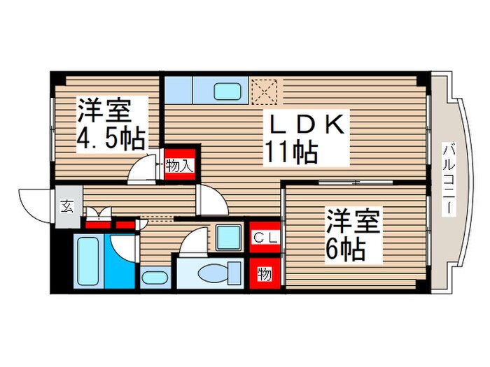 ビュ－アイランドさつきが丘の物件間取画像
