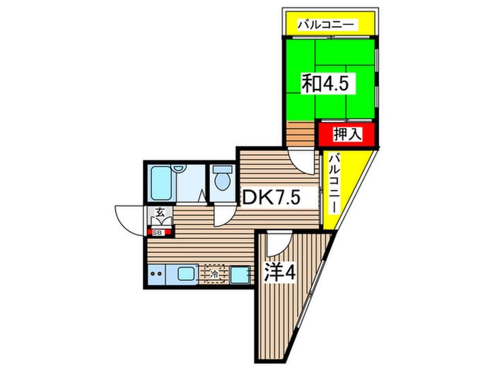 コスモ壱番館の物件間取画像