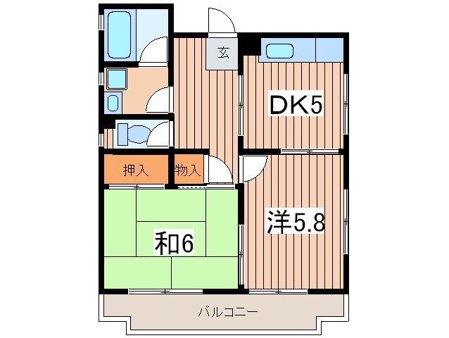 エステ－ト南林間の物件間取画像