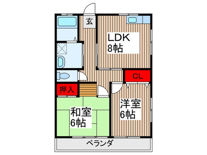 東所沢ハイツの物件間取画像