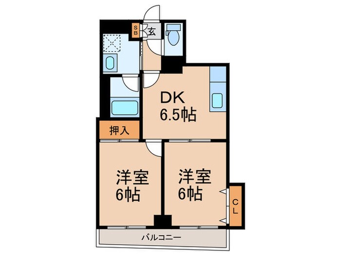 メゾンタカノハ　Ｖの物件間取画像