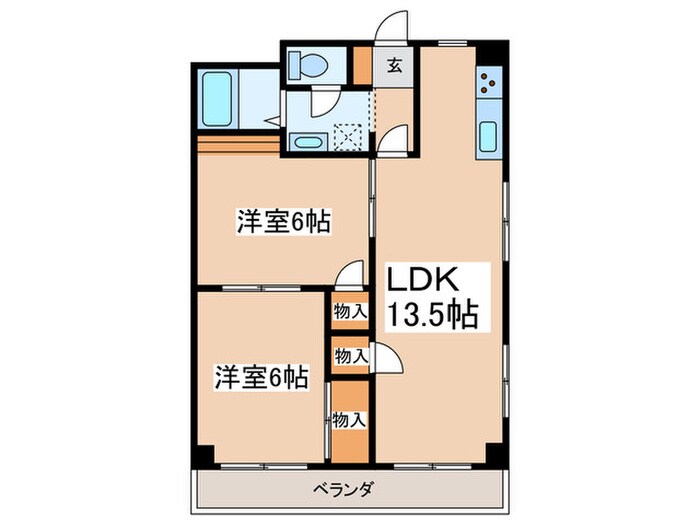 ハイツ城山の物件間取画像