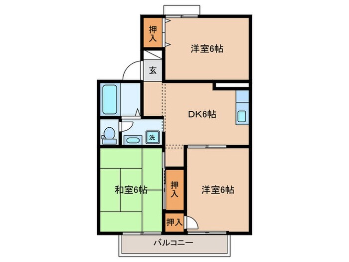 グレープ・シュラインＩの物件間取画像