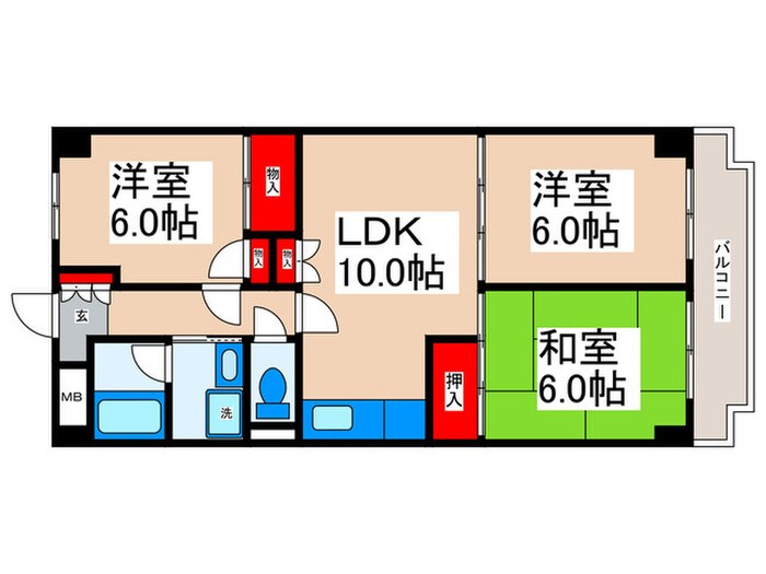 エステ－トシンサダの物件間取画像
