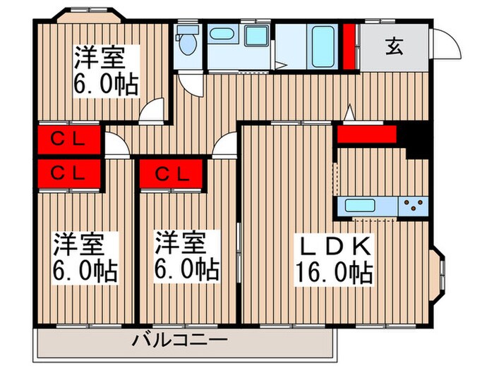 取手ＪＫマンションの物件間取画像