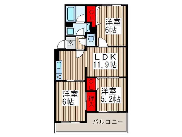 ヴァンベールアイリスⅡの物件間取画像