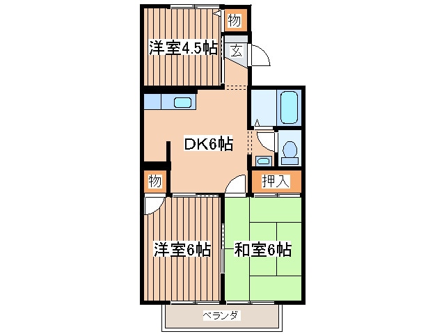 エステ－ト山室の物件間取画像