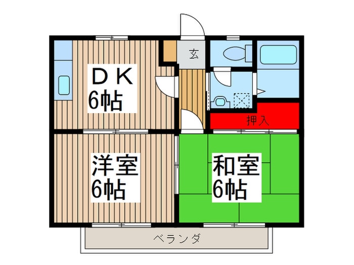 ミナミハイツの物件間取画像