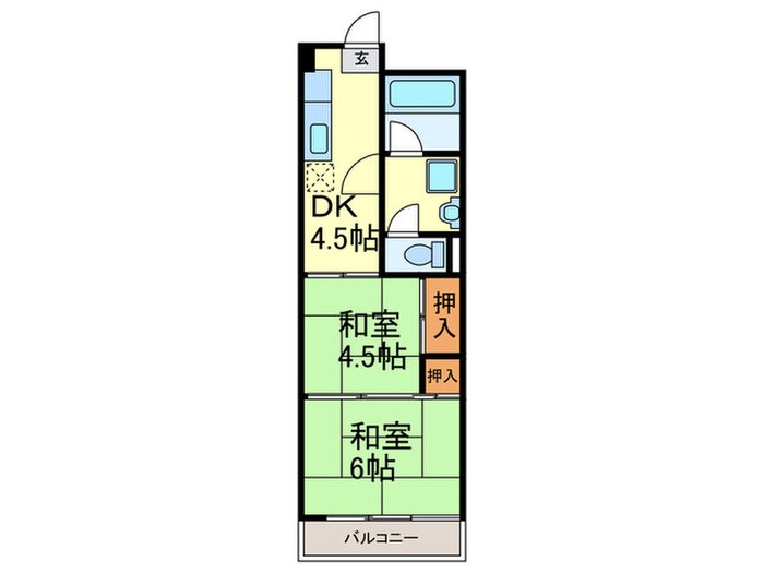 西北コ－ポの物件間取画像