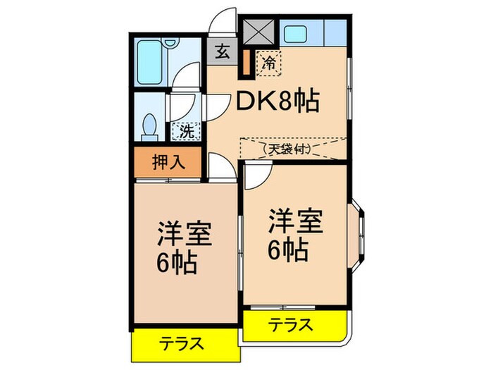 グリ－ンパレス用賀の物件間取画像