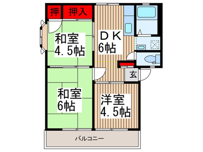 パナハイツの物件間取画像