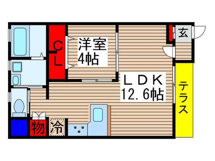 リアン緑が丘A棟の物件間取画像