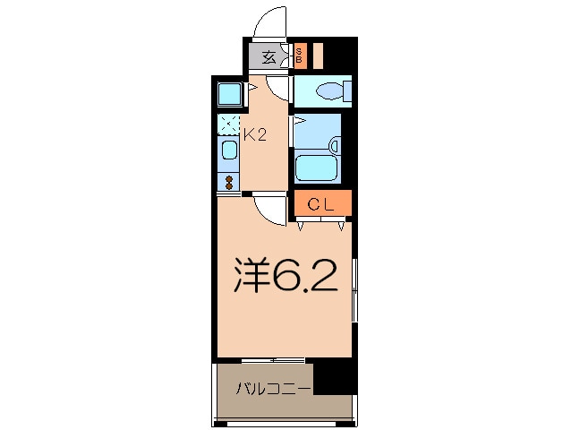 ﾗｸﾞｼﾞｭｱﾘ-ｱﾊﾟ-ﾄﾒﾝﾄ三田慶大前203の物件間取画像