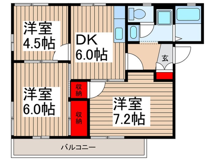 グリーンヒルＡの物件間取画像