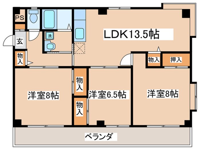 グランドエンブレム古淵の物件間取画像