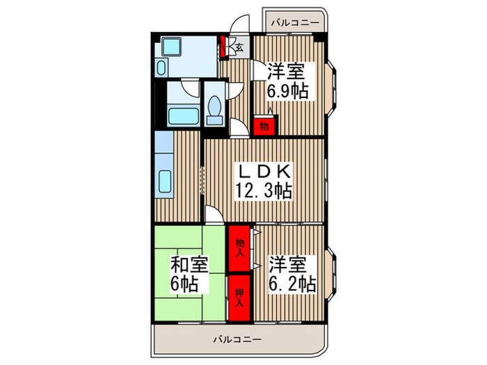 ベルグランデの物件間取画像