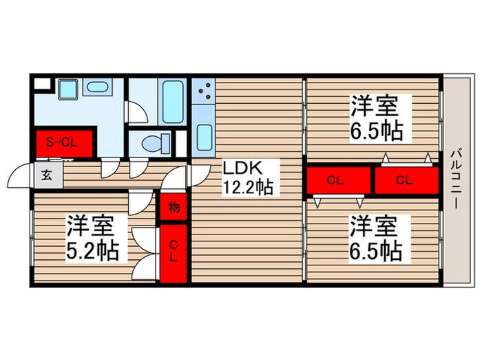 ベルフラット吉野の物件間取画像