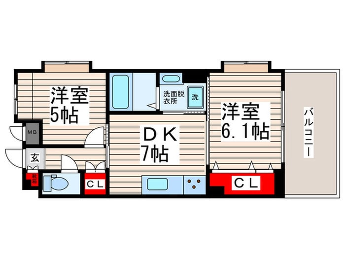 ファミ－ル荒井Ⅱの物件間取画像