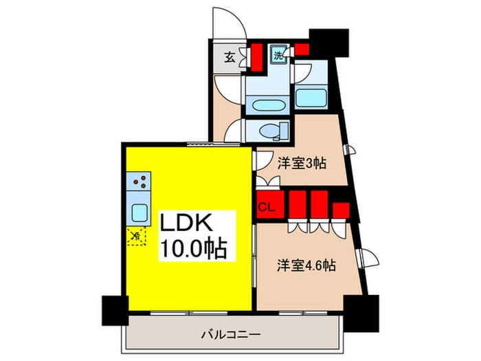 プラウドフラット日本橋大伝馬町の物件間取画像