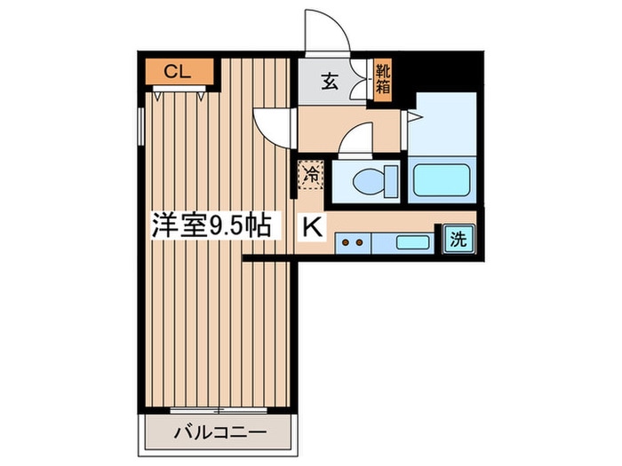 ｳｨﾝﾍﾞﾙﾃﾞｭｴｯﾄｶﾓｲ鴨居第１(104)の物件間取画像