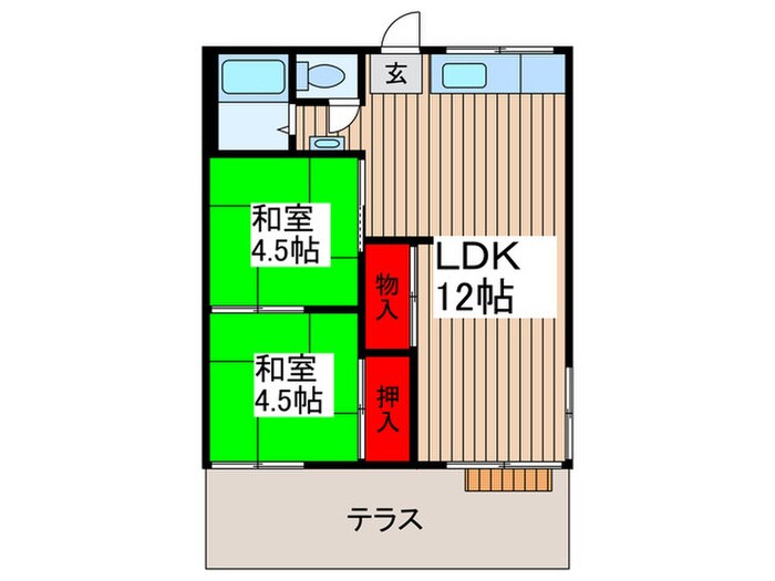 ハイツ山崎の物件間取画像