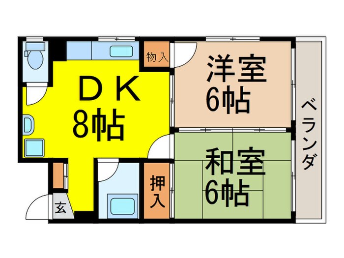 パークサイドハイム（３０２）の物件間取画像